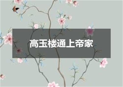 高玉楼通上帝家