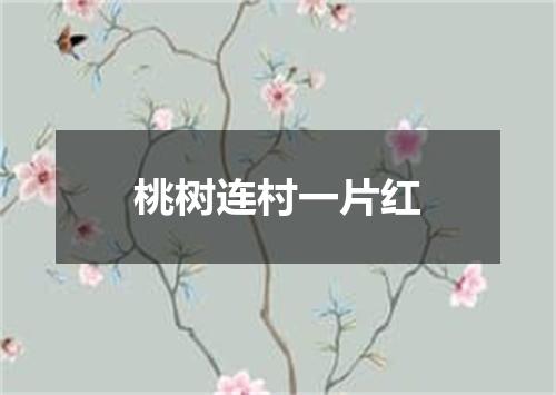 桃树连村一片红