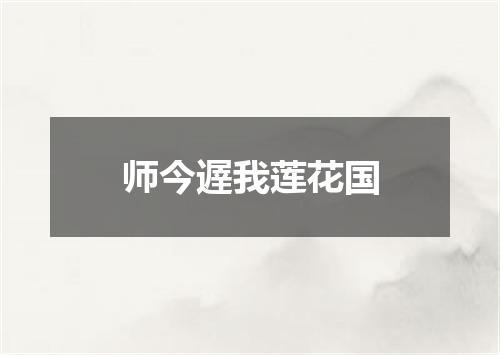 师今遟我莲花国