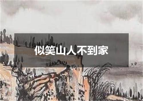 似笑山人不到家