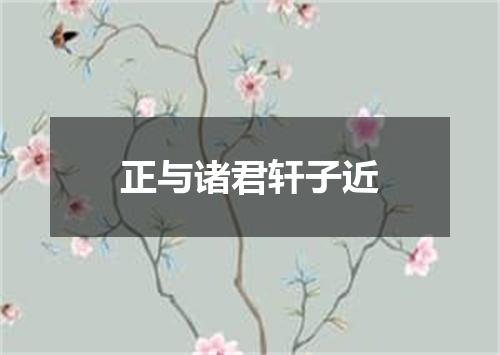 正与诸君轩子近