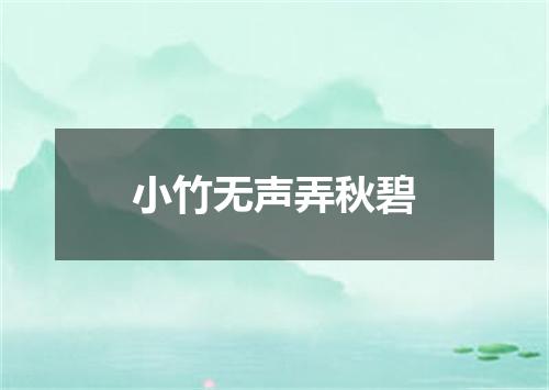 小竹无声弄秋碧