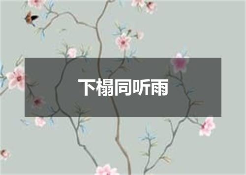 下榻同听雨