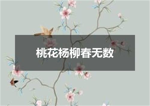 桃花杨柳春无数