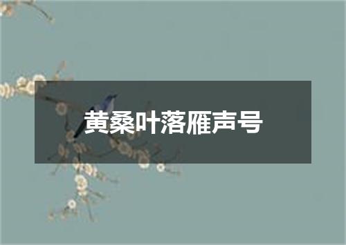 黄桑叶落雁声号