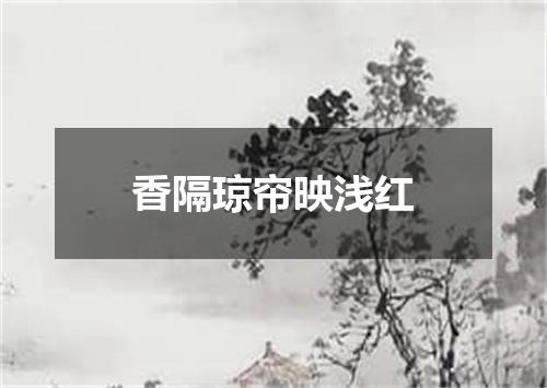 香隔琼帘映浅红