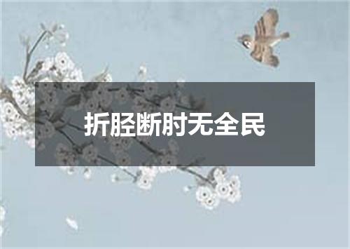 折胫断肘无全民