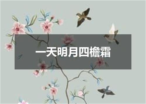 一天明月四檐霜