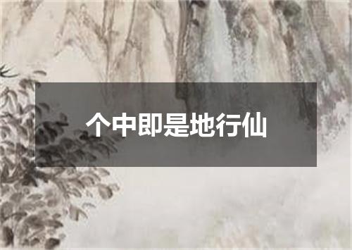 个中即是地行仙