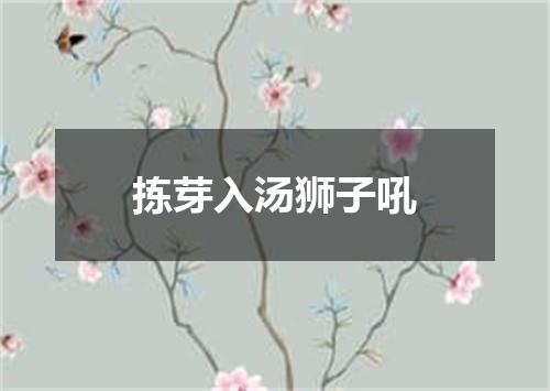 拣芽入汤狮子吼