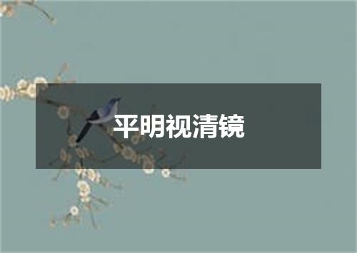 平明视清镜