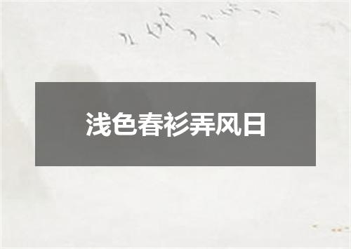 浅色春衫弄风日