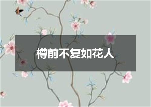 樽前不复如花人