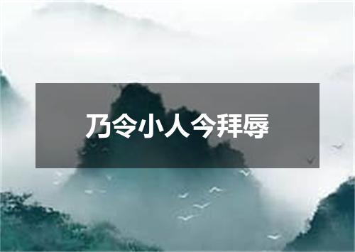 乃令小人今拜辱