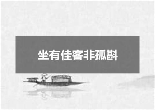 坐有佳客非孤斟