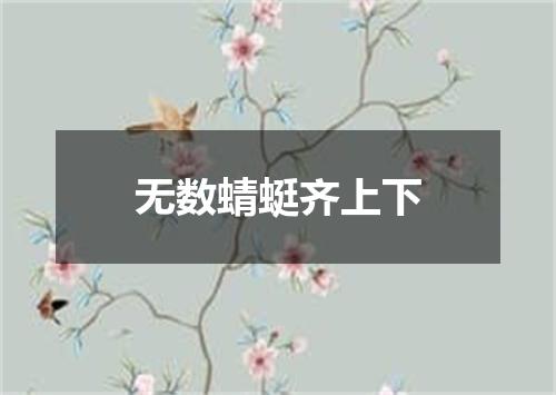 无数蜻蜓齐上下