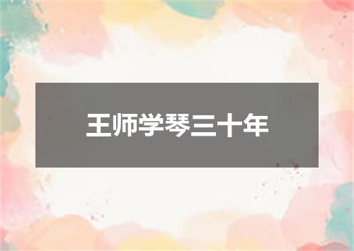 王师学琴三十年