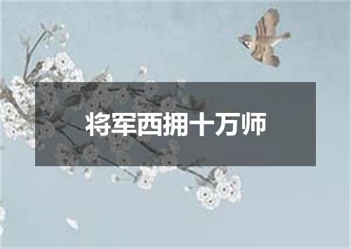 将军西拥十万师