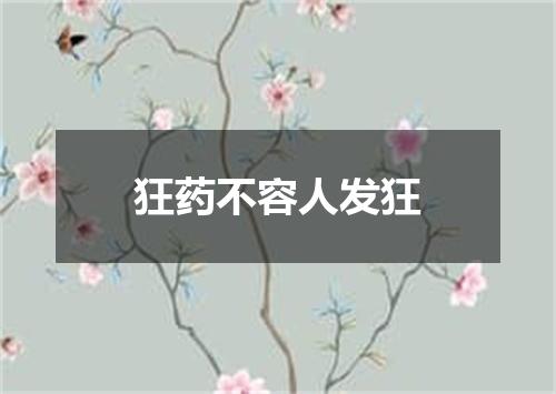 狂药不容人发狂