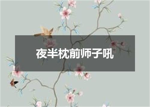 夜半枕前师子吼