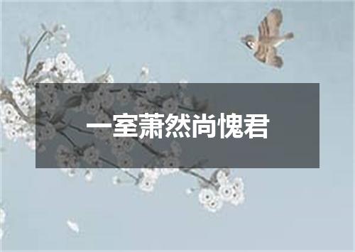 一室萧然尚愧君