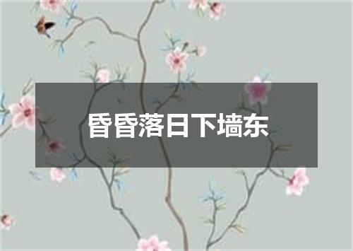 昏昏落日下墙东