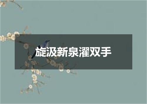 旋汲新泉濯双手