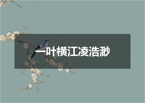 一叶横江凌浩渺