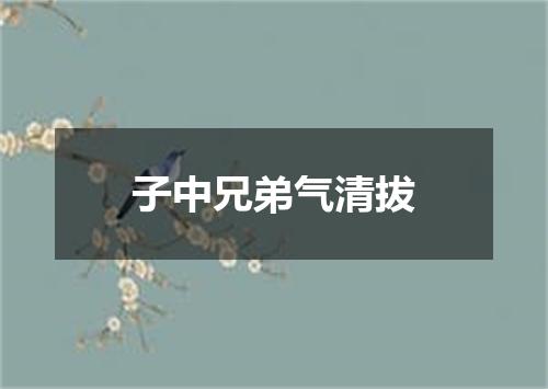 子中兄弟气清拔