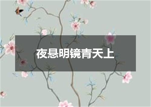 夜悬明镜青天上