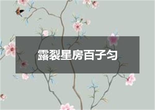 露裂星房百子匀