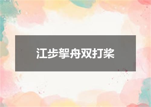 江步挐舟双打桨