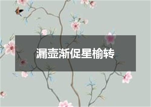 漏壶渐促星榆转