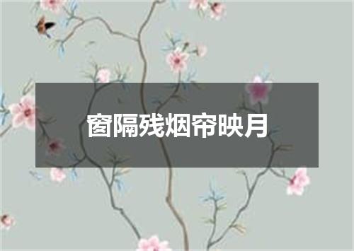 窗隔残烟帘映月