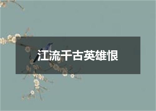 江流千古英雄恨