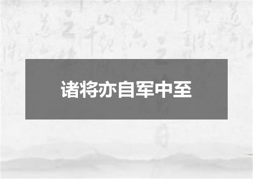 诸将亦自军中至