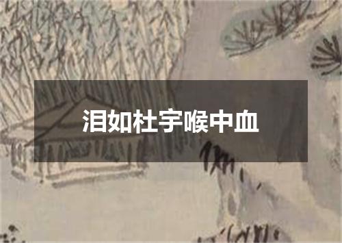 泪如杜宇喉中血