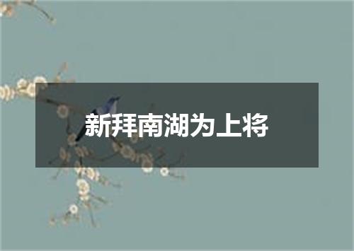 新拜南湖为上将