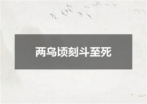 两乌顷刻斗至死