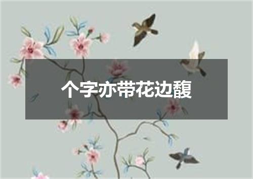 个字亦带花边馥