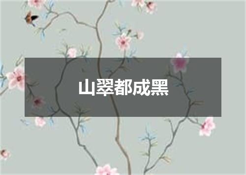 山翠都成黑