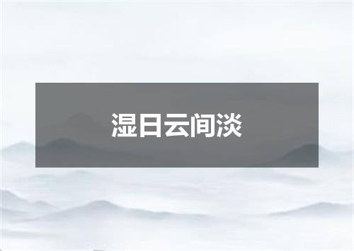 湿日云间淡