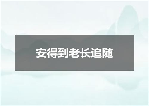 安得到老长追随