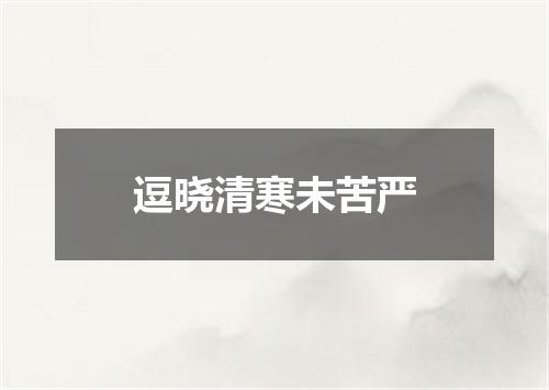 逗晓清寒未苦严