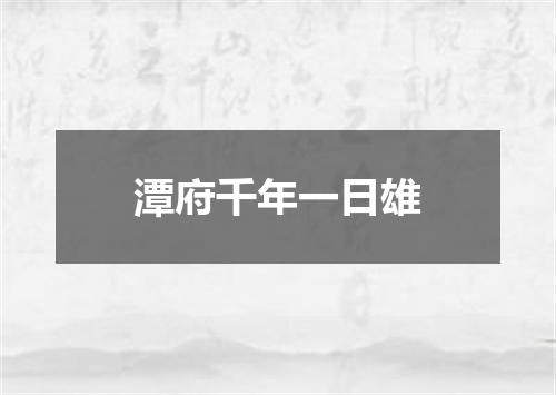 潭府千年一日雄