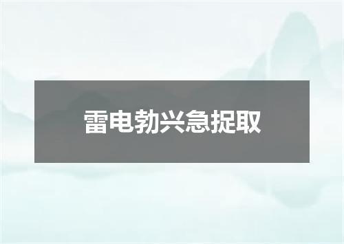 雷电勃兴急捉取