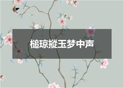 槌琼摐玉梦中声