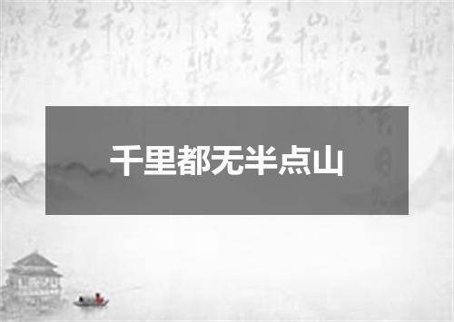 千里都无半点山