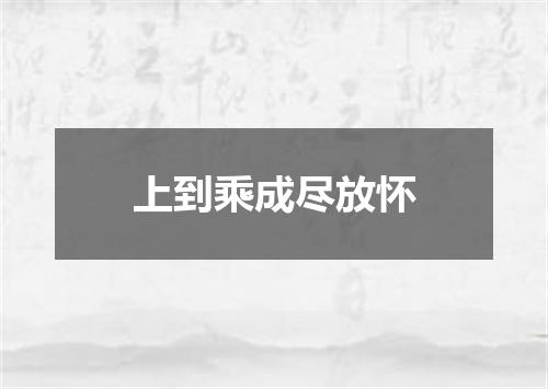 上到乘成尽放怀