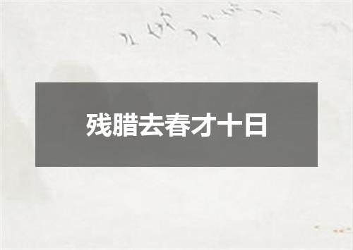 残腊去春才十日